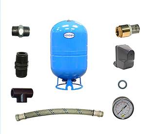 KIT RESERVOIR VERTICAL 200L POUR POMPE DE SURFACE