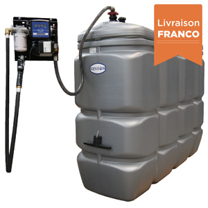 CUVE STOCKAGE FUEL PEHD 2000L STATION 230V 50L/M