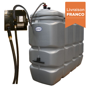 CUVE STOCKAGE FUEL PEHD 2000L STATION 230V 50L/M - GAMME ECO