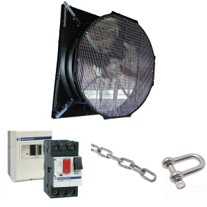 KIT VENTILATEUR VERTICAL 0,51KW 1,4 METRE - AVEC GRILLE
