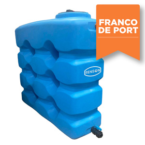 CUVE STOCKAGE VERTICALE BLEUE ESPACE REDUIT 2000L PREEQUIPEE
