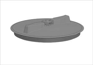 COUVERCLE PLASTIQUE Ø255MM POUR CUVE À EAU AÉRIENNE 